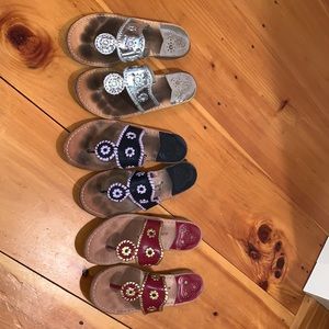 Three pairs of Jack Rogers